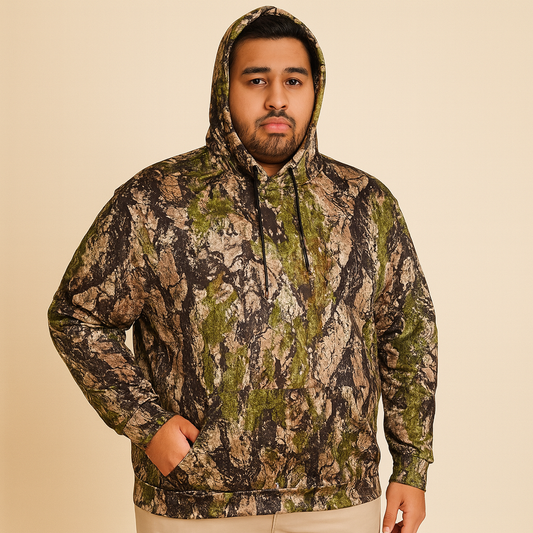 Jungle Print Polyester Big Size Hoodie PSM-4112