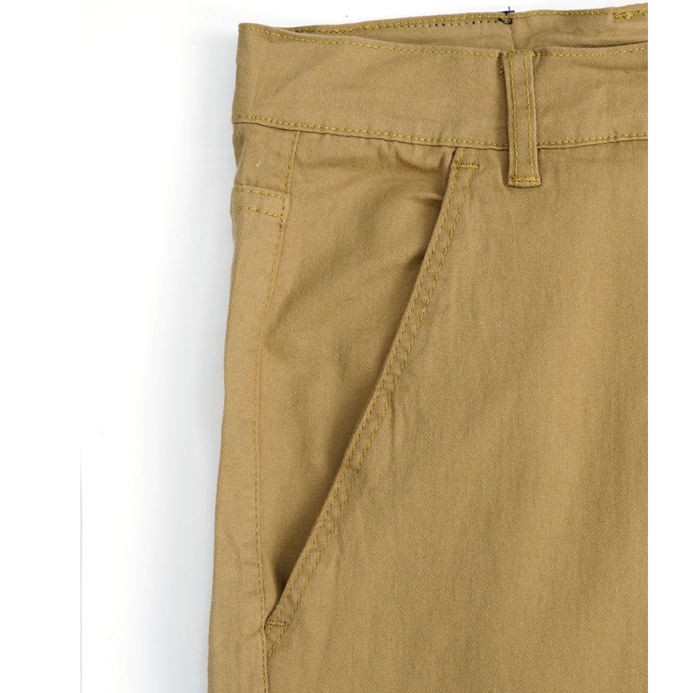 Khaki Cotton Plus Size Cargo B Grade Pants PSM-7848B