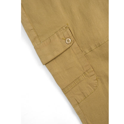 Khaki Cotton Plus Size Cargo B Grade Pants PSM-7848B