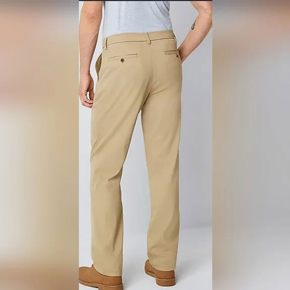 Khaki Easy Care Classic Fit Flat Front Pant PSM-8842