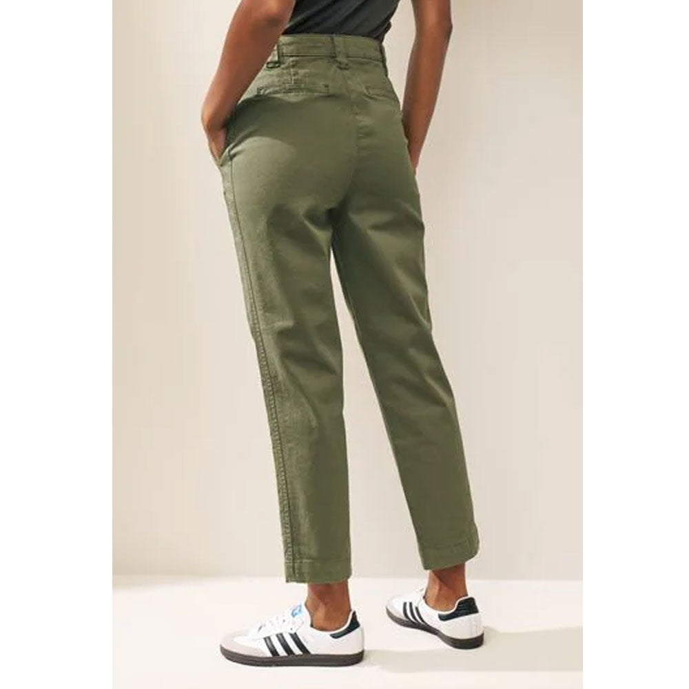 Khaki Green Cotton Plus Size Chino Pant PSW-7995