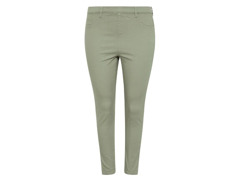 Khaki Green Plus Size Women Jeggings PSW-7015