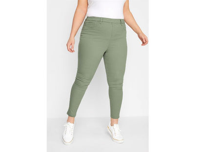 Khaki Green Plus Size Women Jeggings PSW-7015