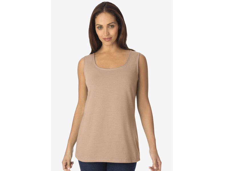 Khaki Horseshoe Neck Tank PSW-6332