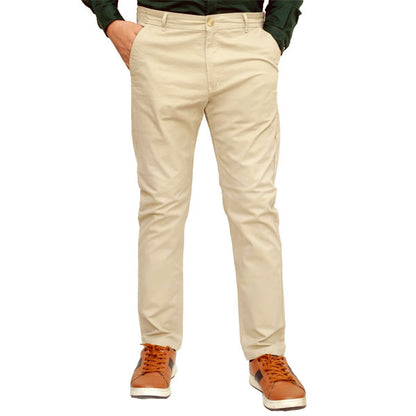 Khaki Straight Fit Regular Cotton B Grade Pant PSM-9075B