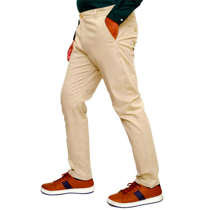 Khaki Straight Fit Regular Cotton B Grade Pant PSM-9075B