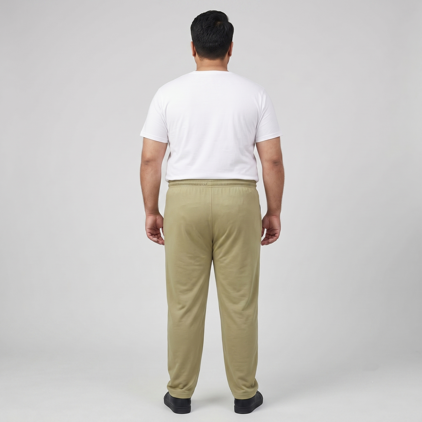 Khaki UrbanEase Plus Jersey Trousers With Zip Pockets PSM-8081