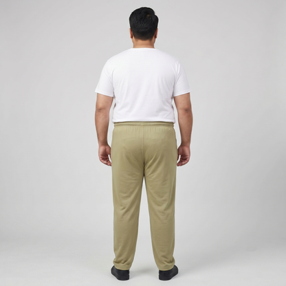 Khaki UrbanEase Plus Jersey Trousers With Zip Pockets PSM-8081