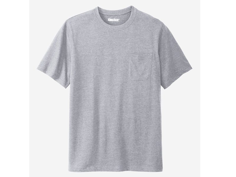 Heather Grey Big & Tall Short Sleeve Crewneck T-Shirt PSM-3637