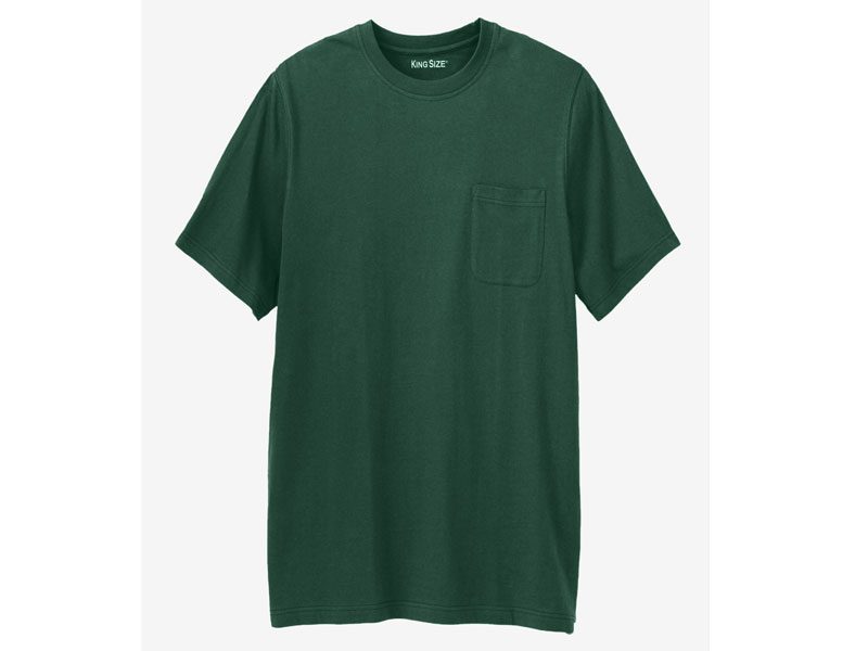 Hunter Green Big & Tall Pocket Crewneck T-Shirt PSM-3639