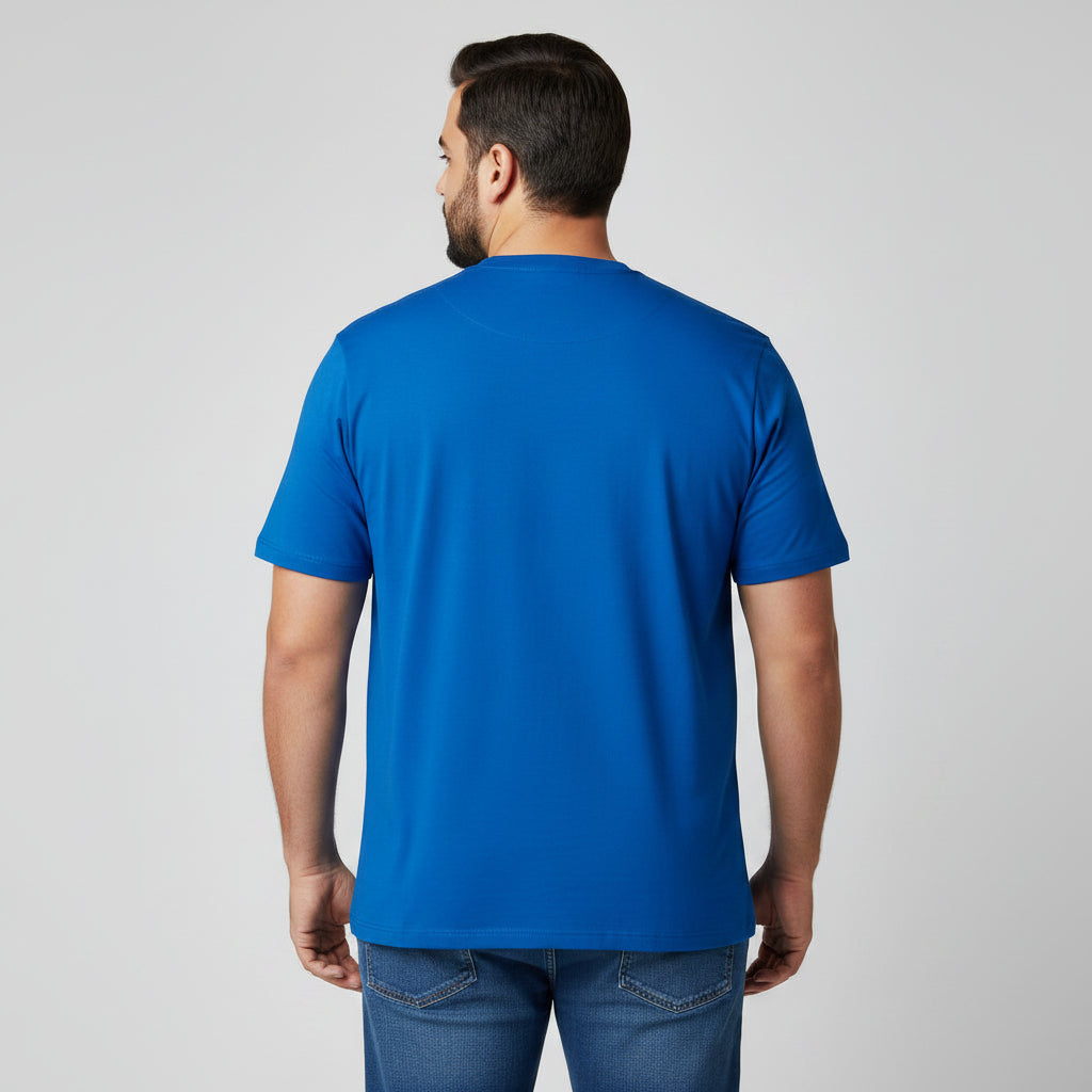 Royal Blue Big & Tall Pocket Crewneck T-Shirt PSM-3641