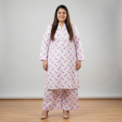 Lavender Petal Printed Co-ord Set PSW-11149