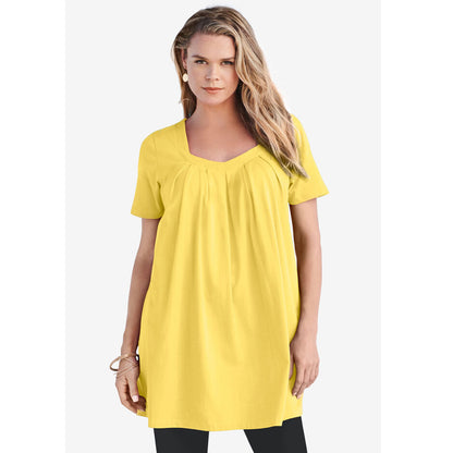 Lemon Mist Pleatneck Ultimate Tunic PSW-8592