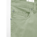 Light Olive Green Plus Size Cotton Jeans PSM-8175