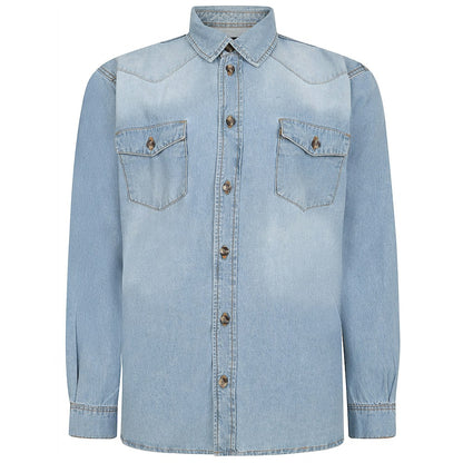 Light Wash Big & Tall Denim Shirt PSM-8861