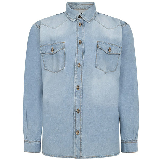 Light Wash Big & Tall B Grade Denim Shirt PSM-8861B