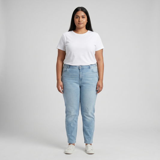 Light Blue Washed Style Denim Jeans  PSW-11096