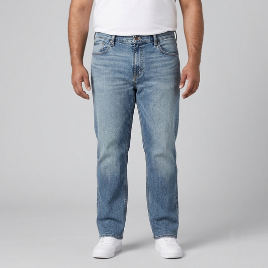 Light Wash Flying Strauss Signature Loose Fit Jeans PSM-10160