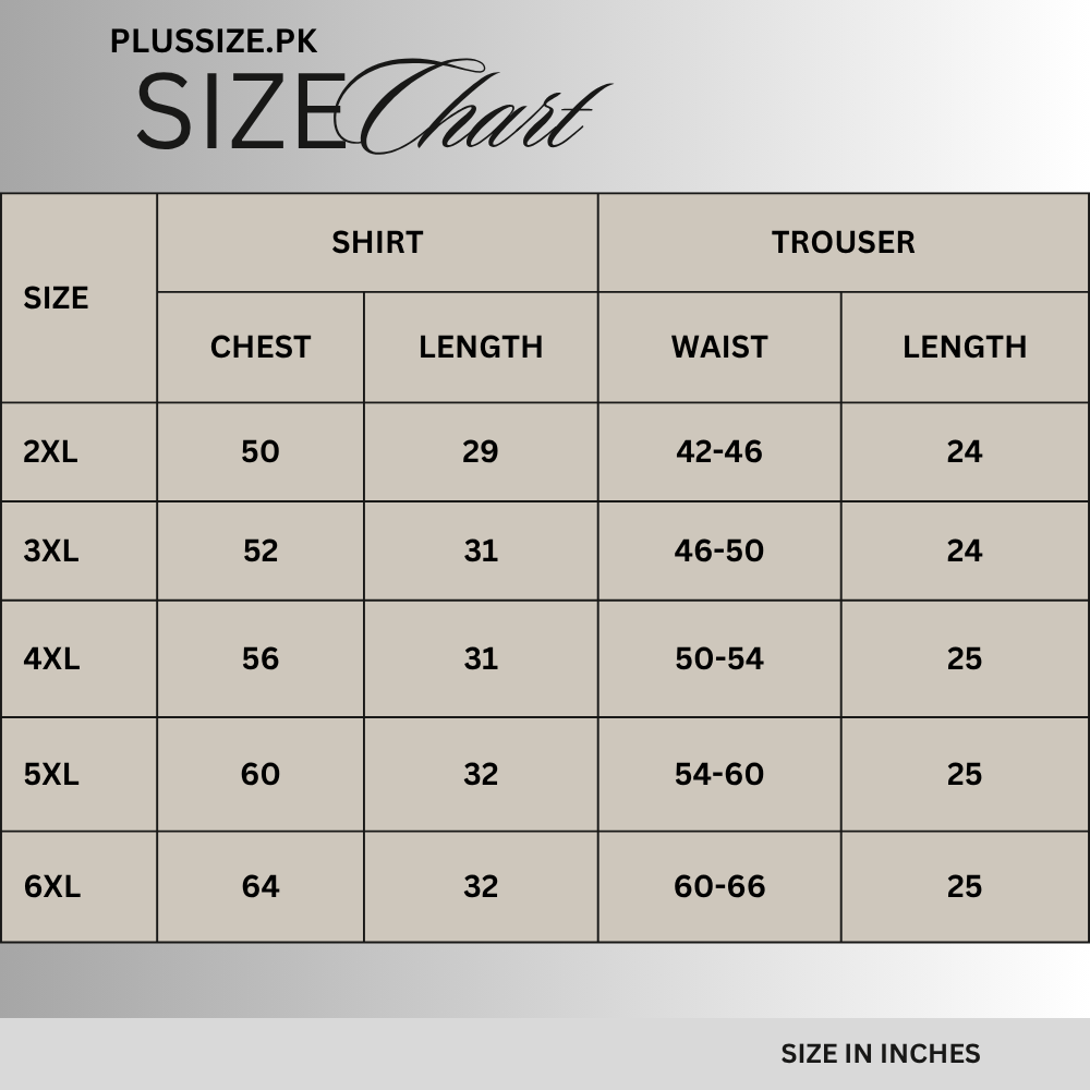 Size chart for Chicago 23 Graphic Co-Ord Set PSM-11190