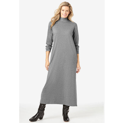 Medium Heather Grey Mockneck Dress PSW-8622