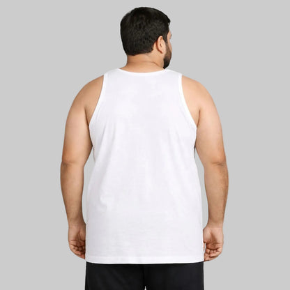 Men's plus size combed cotton vest soft breathable innerwear for big and tall men