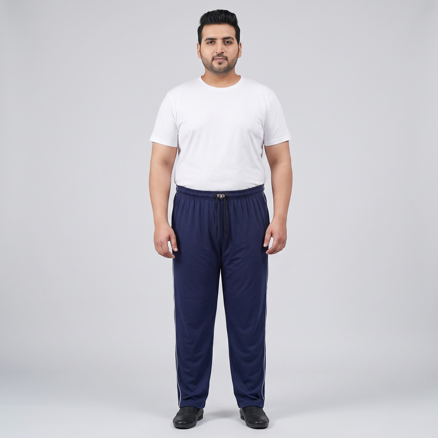 Men's Plus Size Side Piping Jersey Knit Trousers PSM-3496