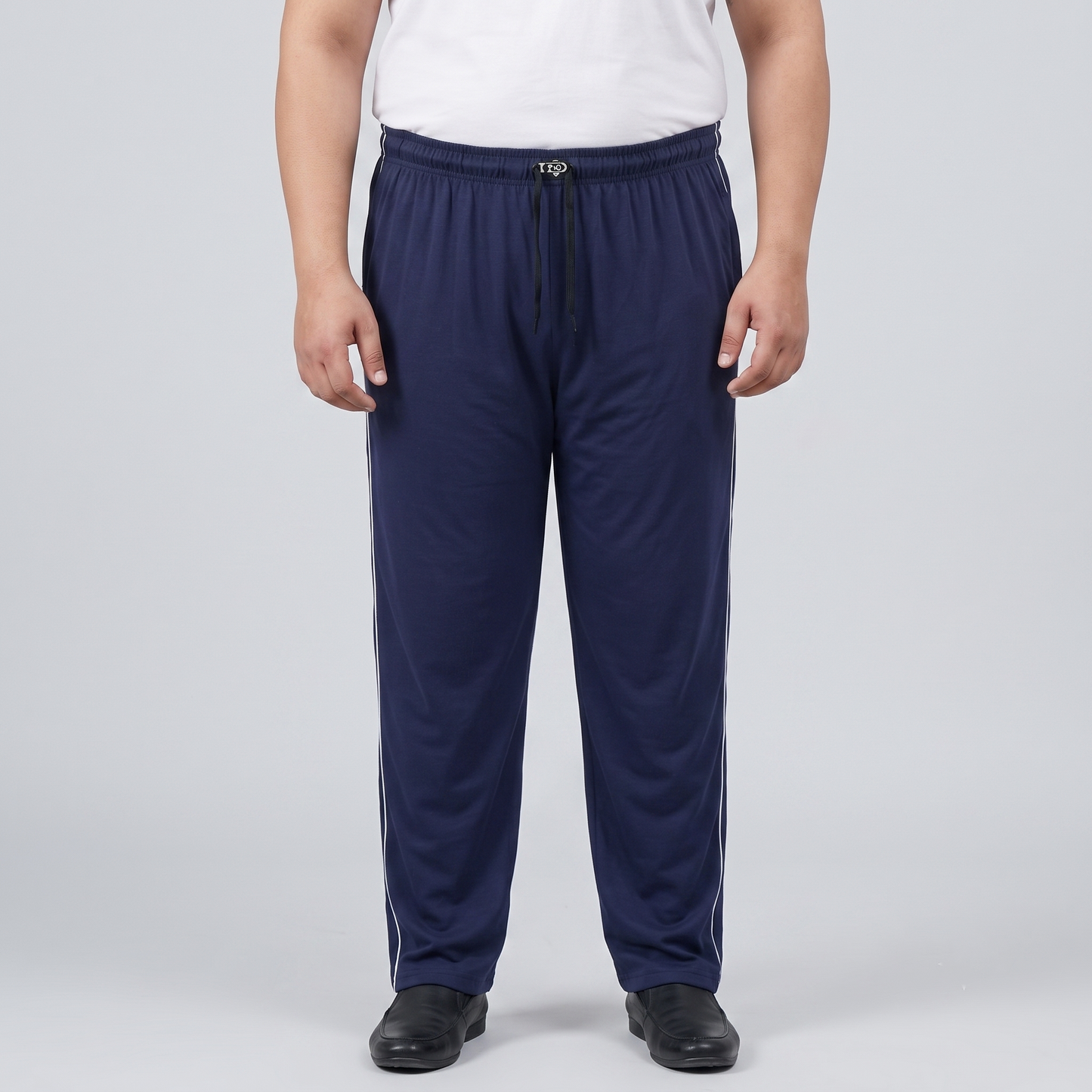 Men's Plus Size Side Piping Jersey Knit Trousers PSM-3496