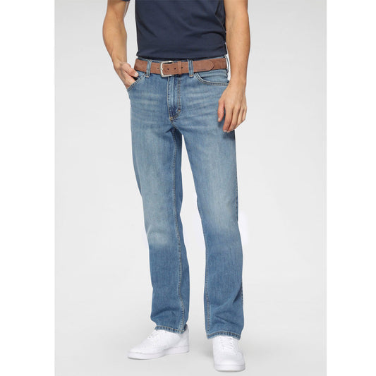 Mid-Blue Slim Fit Straight-Leg Jeans PSM-8614