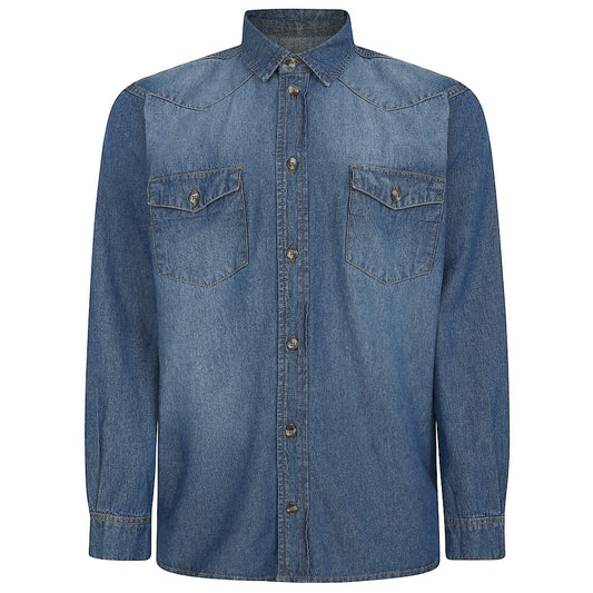 Mid Wash Big & Tall B Grade Denim Shirt PSM-8862B