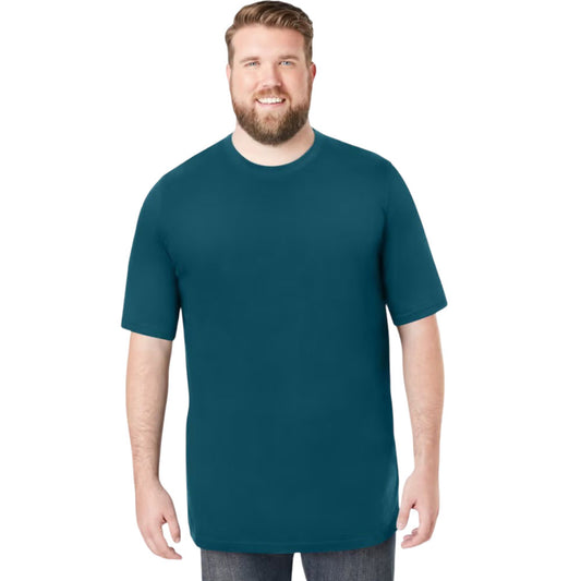 Midnight Teal Heavyweight Jersey Crewneck T-Shirt – Relaxed Fit, Durable Cotton