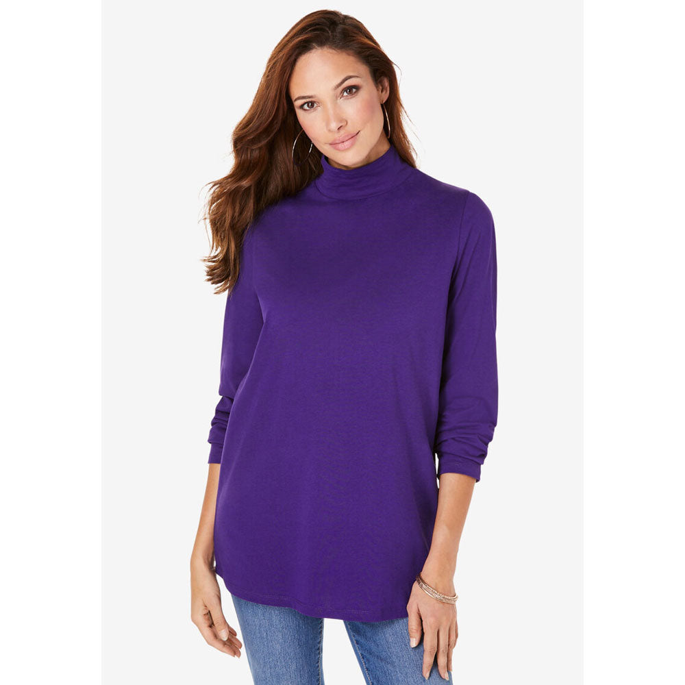 Midnight Voilet Long-Sleeve Mockneck Ultimate Tee PSW-7937