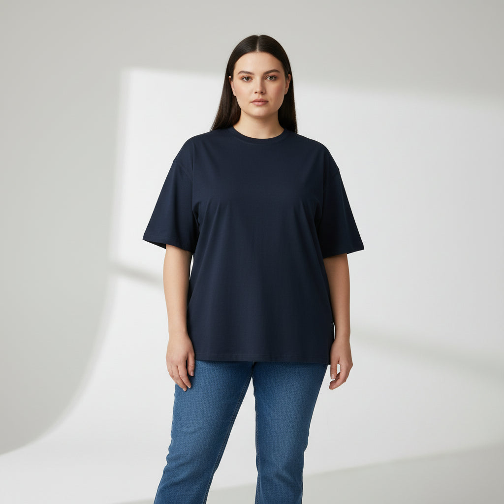 Black t-shirt on a white background