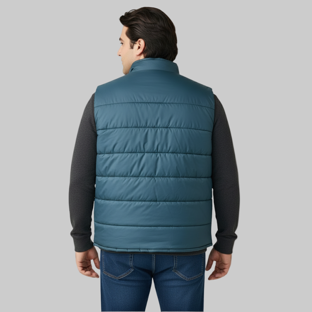 Midnight Trail Plus-Size Sleeveless Puffer Jacket PSM-8641