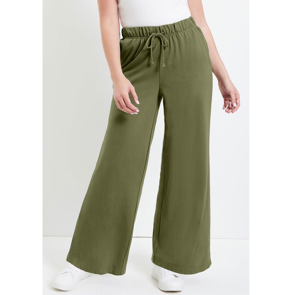 Moss Grove French Terry Wide-Leg Pant PSW-8338