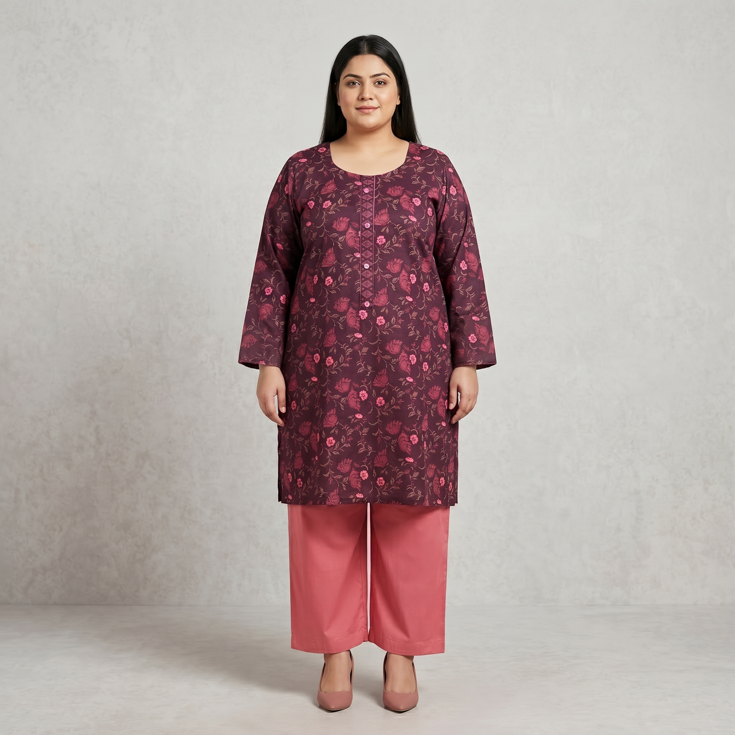Mulberry Bloom 3-Piece Printed Lawn Suit PSW-11176