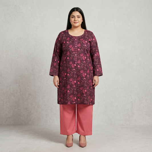 Mulberry Bloom 3-Piece Printed Lawn Suit PSW-11176