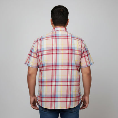 Multi-Color Plaid Half Sleeve Casual Shirt PSM-11191