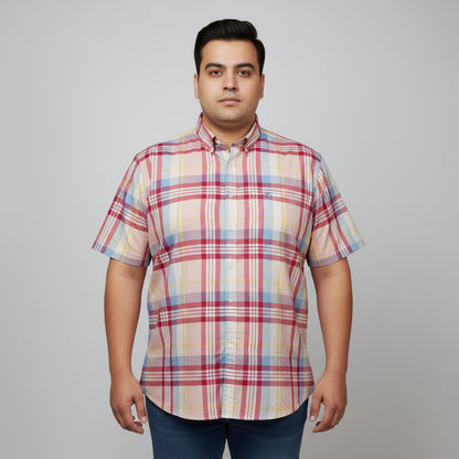 Multi-Color Plaid Half Sleeve Casual Shirt PSM-11191