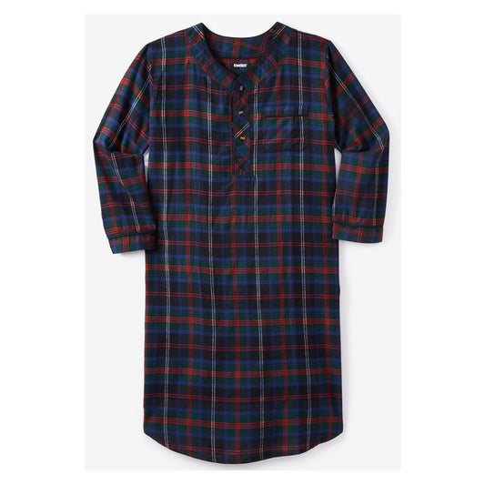 Multi Plaid Plaid Flannel Nightshirt PSM-7737