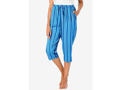 Multi Stripe Knit Sleep B Grade Capri PSW-7477B