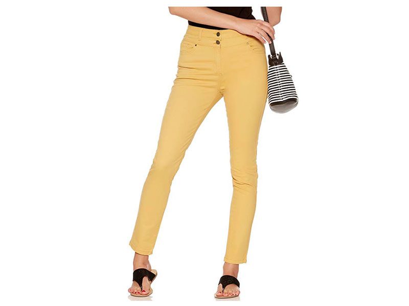 Mustard Cotton Pants For Women PSW-1017