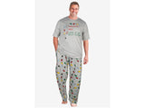 Naughty Nice Lights Lightweight Cotton Jersey Pajama Set PSM-6105