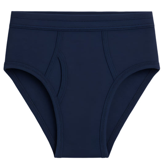 Navy big size men’s cotton brief – classic full-rise with soft waistband


