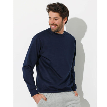 Navy Blue Big Size Crewneck Sweatshirt PSM-8911