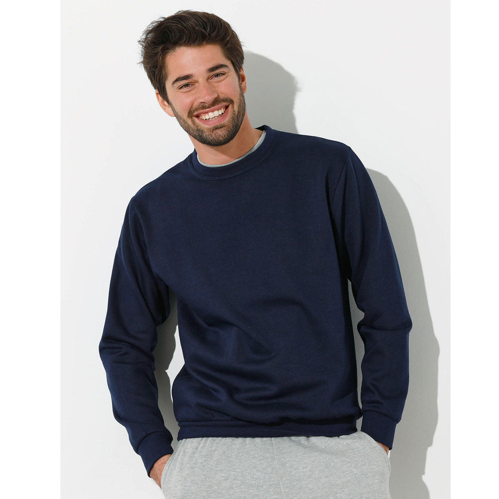 Navy Blue Big Size Crewneck Sweatshirt PSM-8911