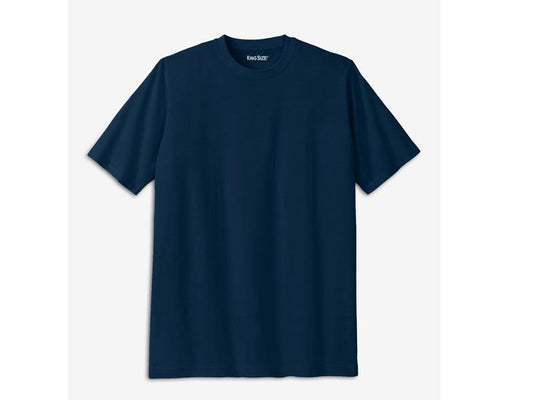 Navy Blue Big & Tall Crewneck T-Shirt PSM-3973