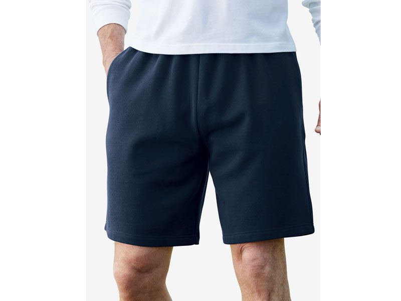 Navy Blue Comfort Fleece Big Size Shorts PSM-5364