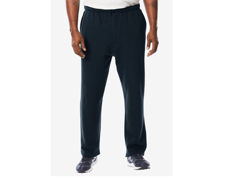 Navy Blue Fleece Big Size Zip Fly Pants PSM-5209