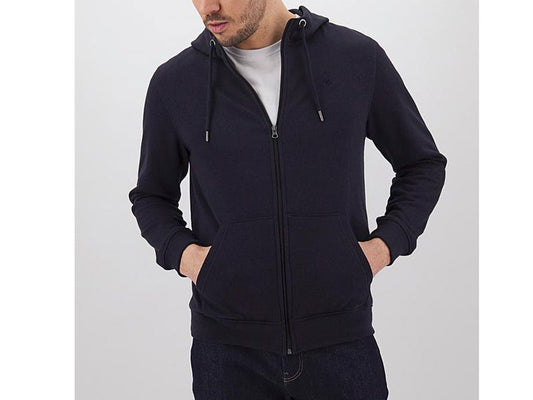 Navy Blue Fleece Big Size Zipper Hoodie PSM-4237