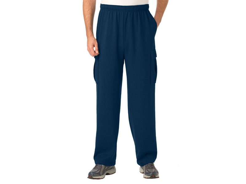 Navy Blue Fleece Big Size Cargo Trouser PSM-5327